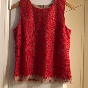 Beautiful NWT salmon/ orange lace top